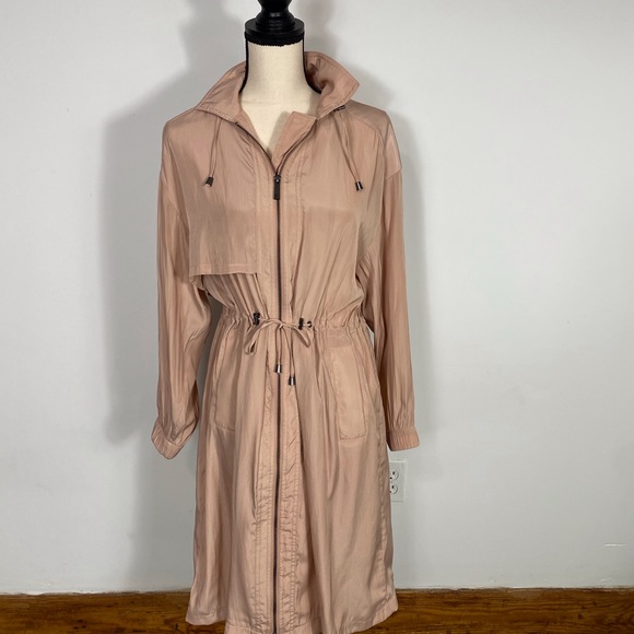 BCBG Maxazria Quinn ‘Dusty Pink’Long Sleeve Full Zip Dress Woman’s Size XXS